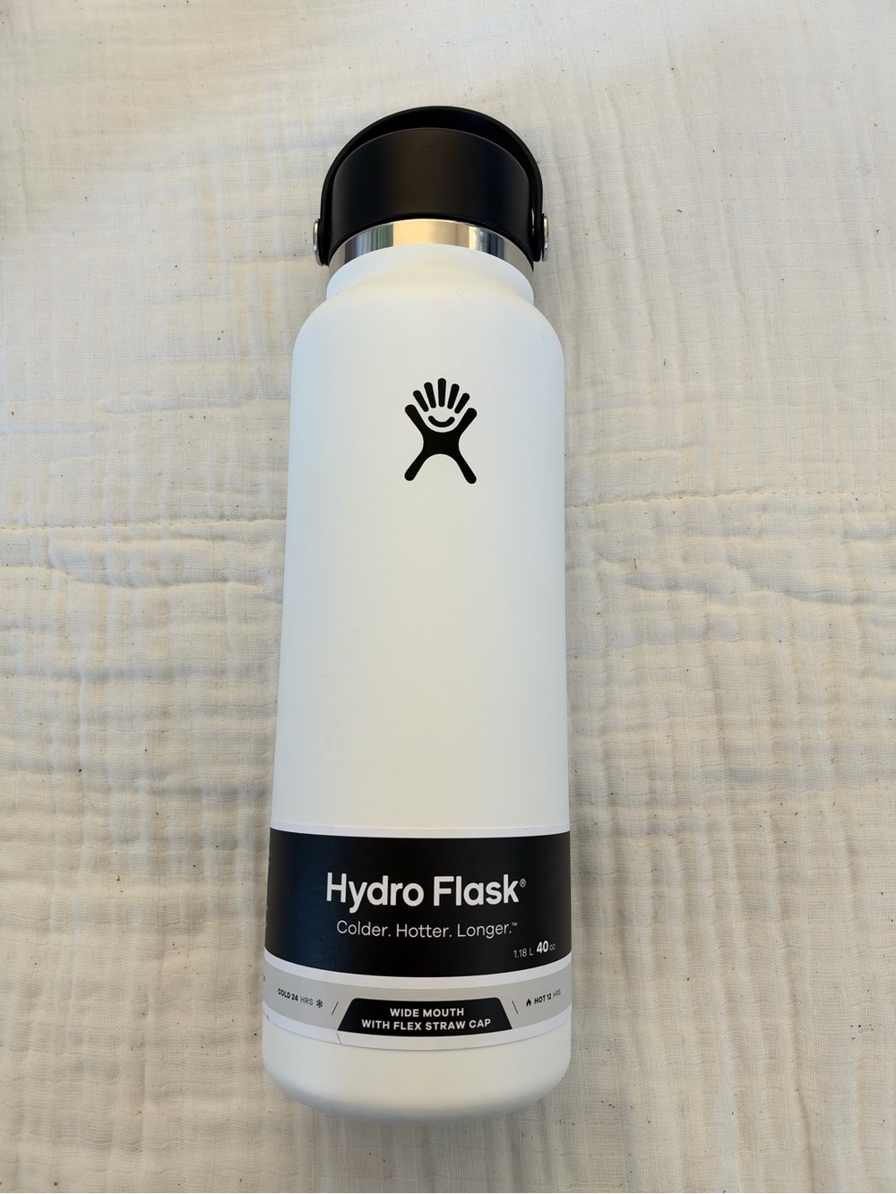 NWT Hydro Flask 40 oz Wide Mouth with Flex Straw Cap